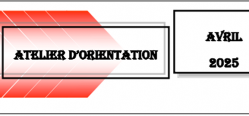 Planning de l'atelier d'orientation pour le mois d'avril