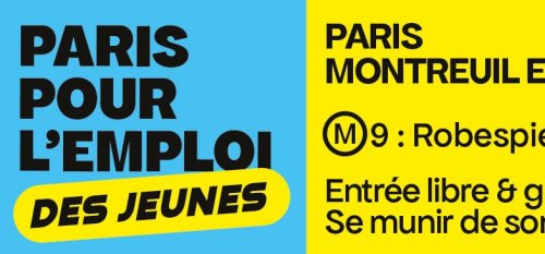 SAVE THE DATE – Paris pour l’emploi des jeunes !